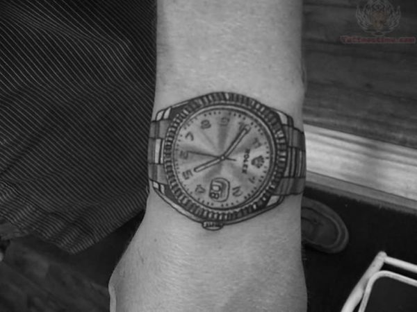 Steampunk Clock Compass Tattoo