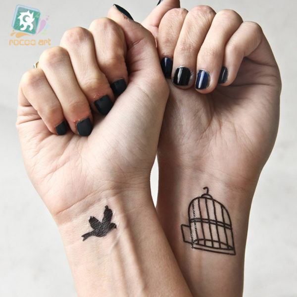 Stunning Bird And Cage Wrist Tattoo