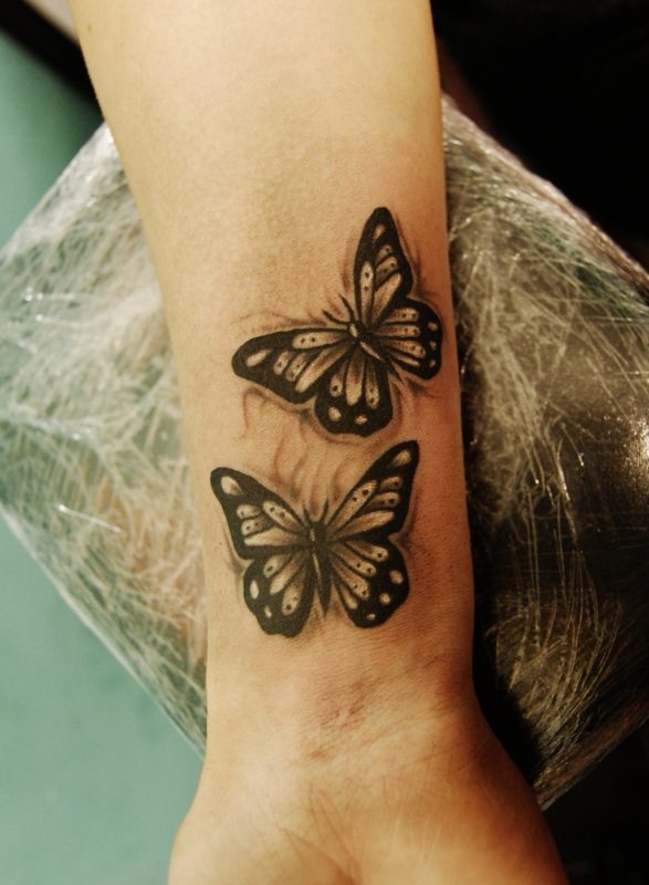 Stunning Butterfly Tattoo On Wrist