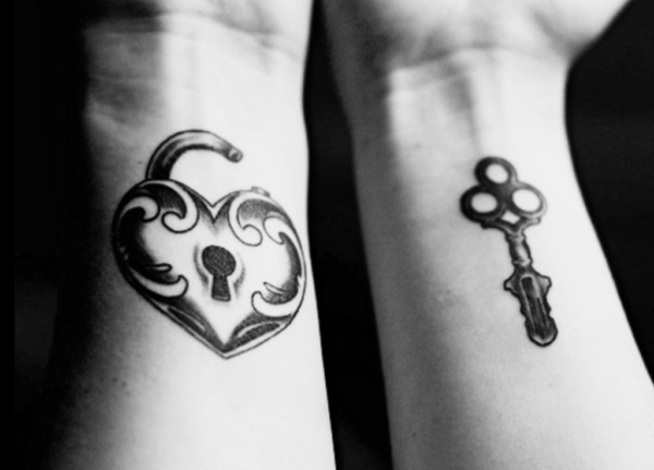 Stunning Lock And Key Tattoo