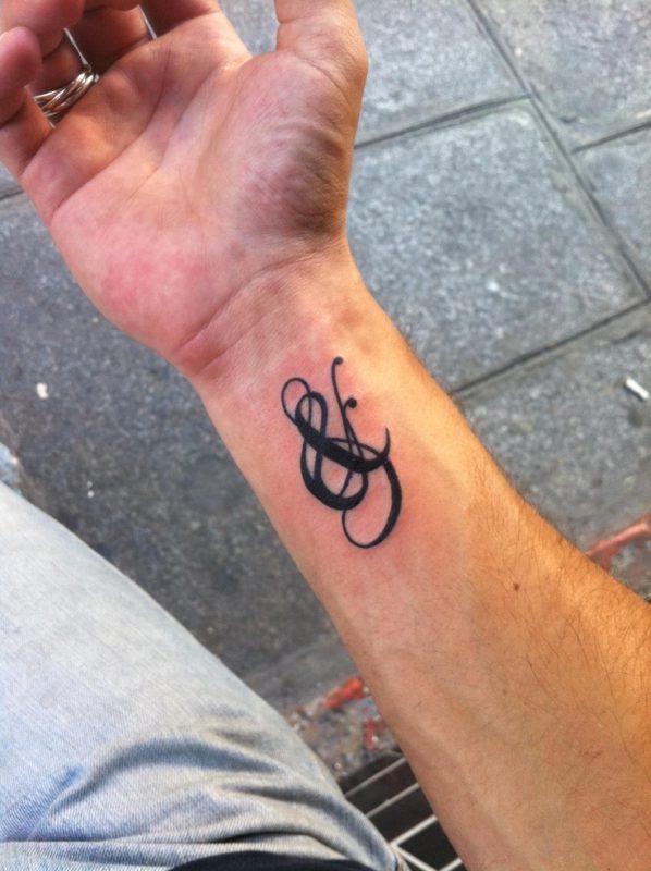 Stylish Ampersand Wrist Tattoo