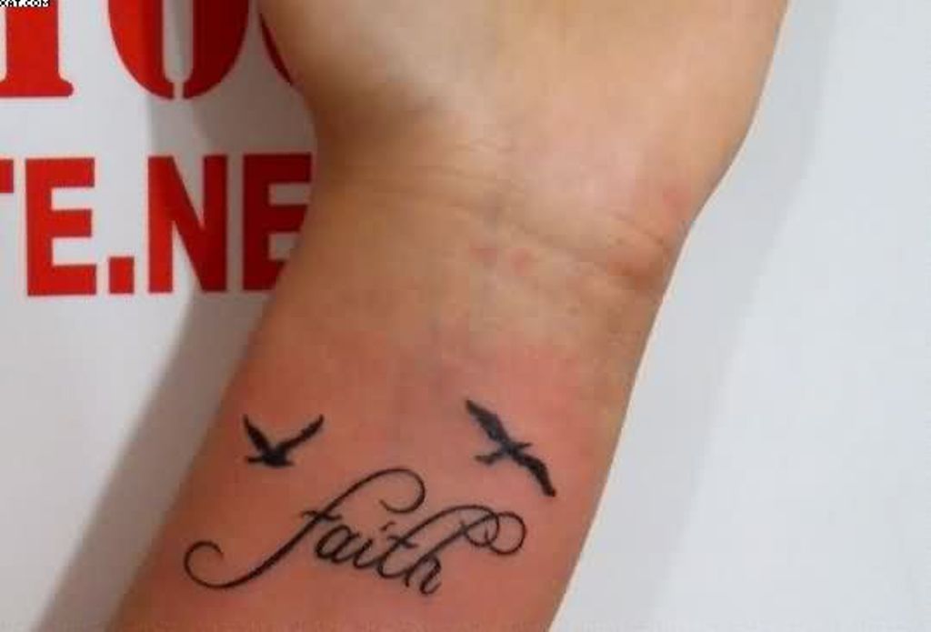 faith with birds tattoos