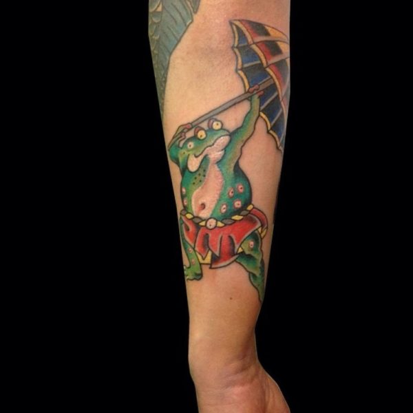 Stylish Frog Tattoo On Wrist