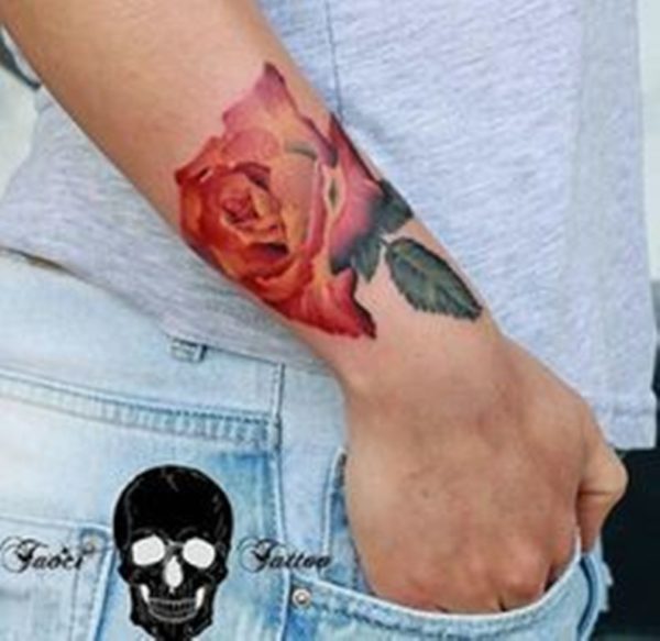 Stylish Rose Tattoo