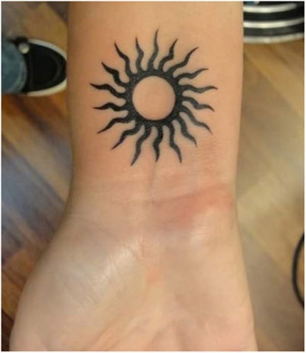 Sun Wrist Tattoo