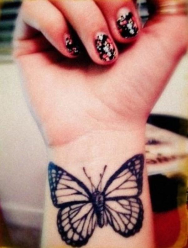 Sweet Butterfly Tattoo On Wrist