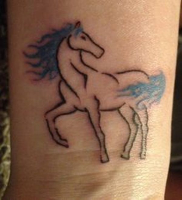 Sweet Horse Tattoo On Wrist-ht113