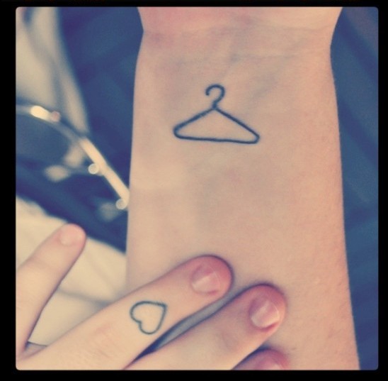 Sweet Small Triangle Wrist Tattoo