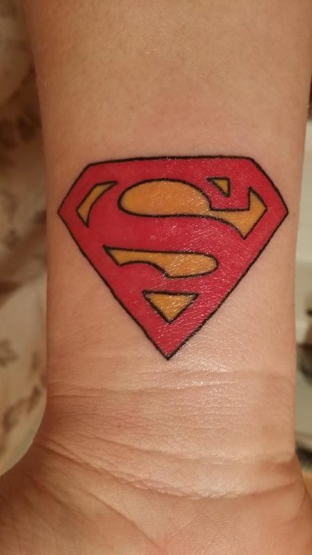 Sweet Superman Wrist Tattoo