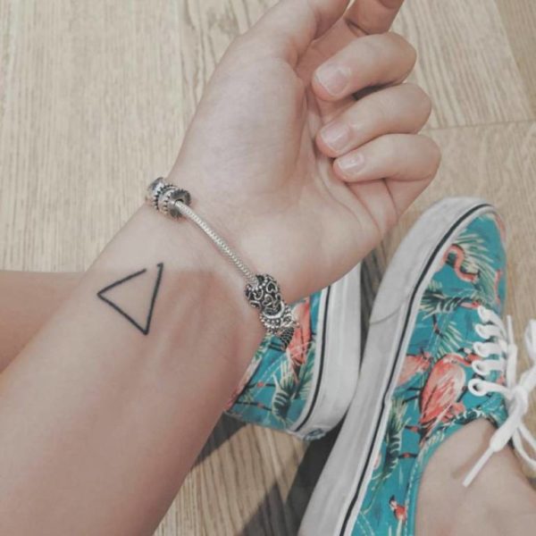 Sweet Triangle Wrist Tattoo