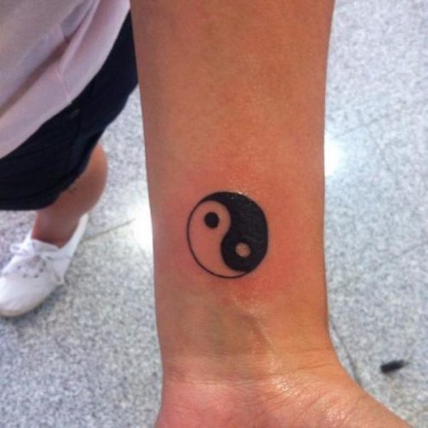 Sweet Yin Yang Tattoo On Wrist