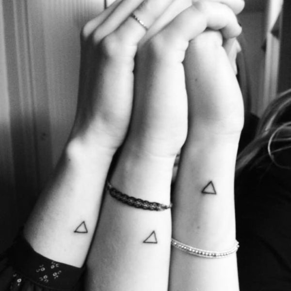 Three Triangle Tattoo On Wrist