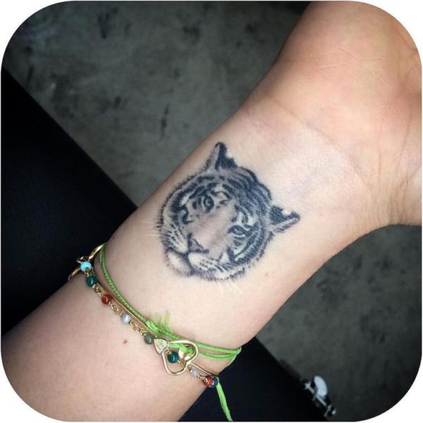 Tiger Wrist Tattoo Design