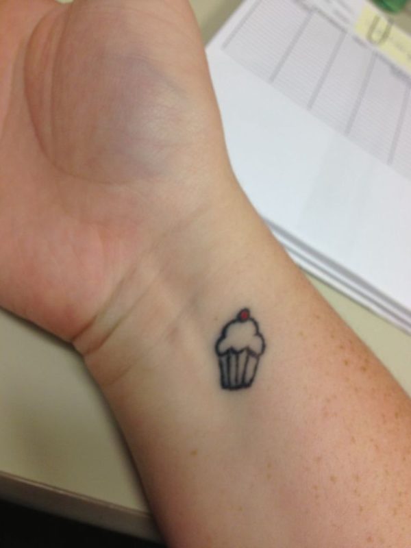 Tiny Cupcake Tattoo