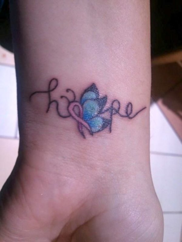 Trendy Butterfly Tattoo On Wrist