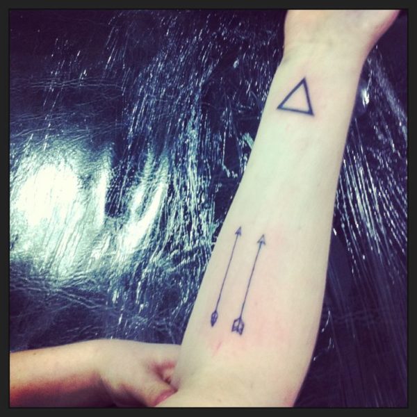 Triangle And Arrow Tattoo