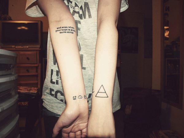 Triangle Tattoo Design On Wrist