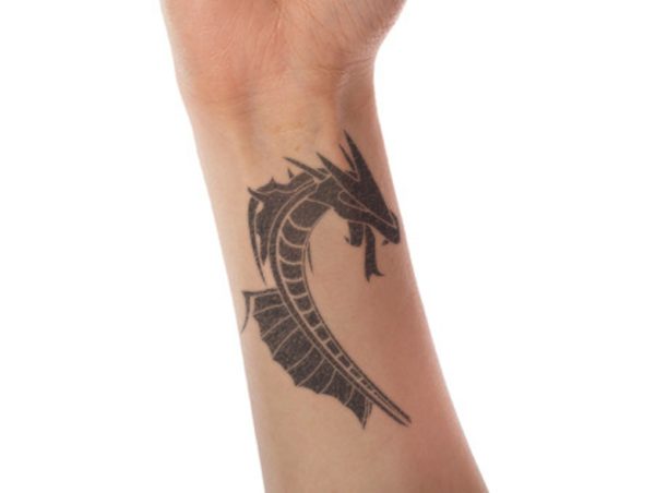 Tribal Dragon Wrist Tattoo