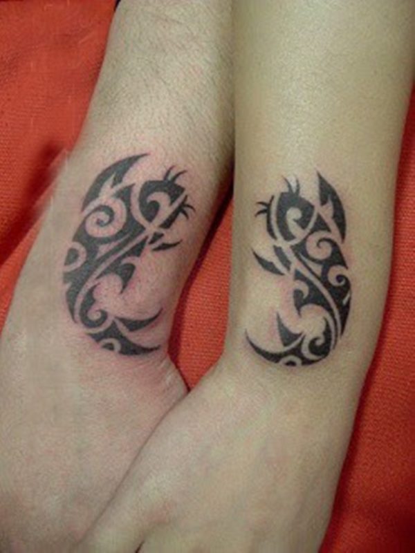 Tribal Fish Tattoo On Wrist