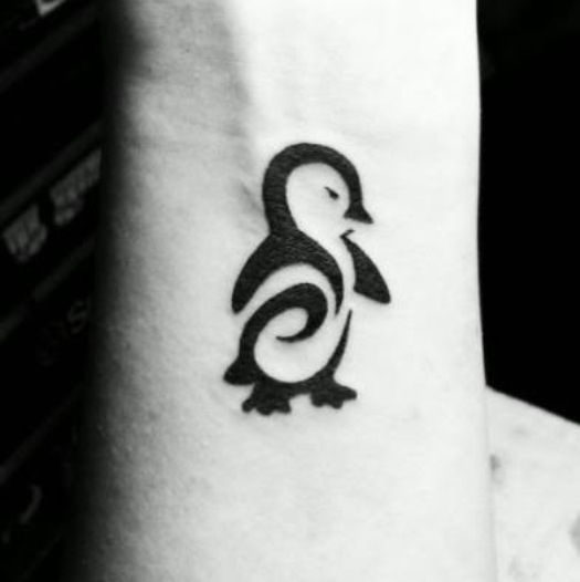 Tribal Small Penguin Tattoo