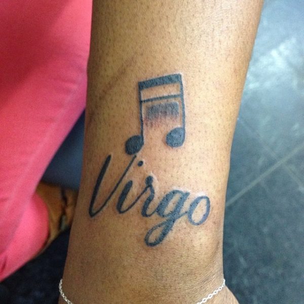 Virgo Word Tattoo On Wrist