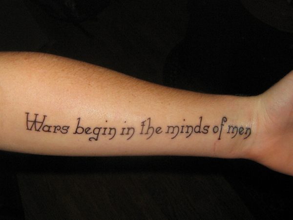 Wars Quote Tattoo On Wrist