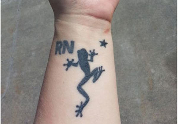 Wonderful Frog Tattoo On Wrist