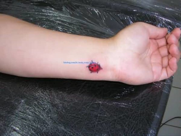 Wonderful Ladybug Wrist Tattoo