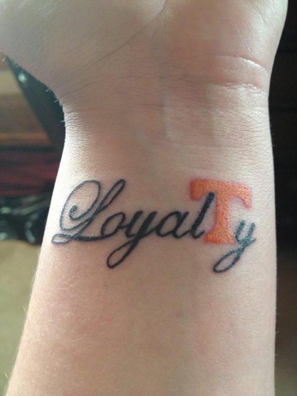 Wonderful Loyalty Tattoo On Wrist