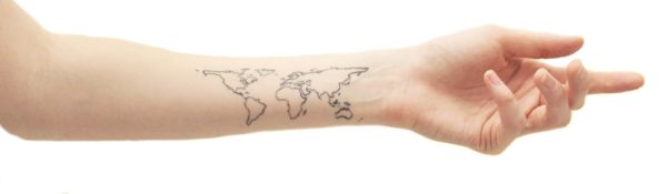 Wonderful Map Tattoo Design