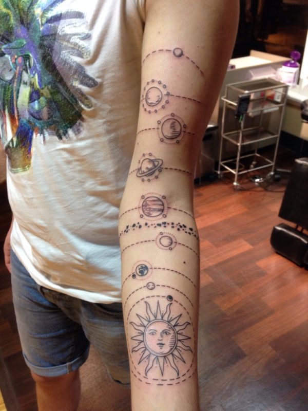 Wonderful Sun Tattoo On Wrist