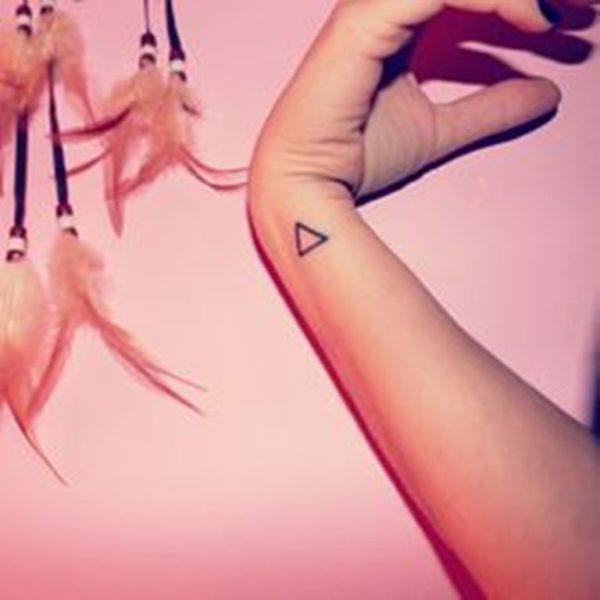 Wonderful Triangle Tattoo On Wrist