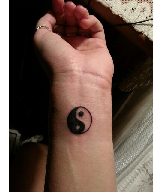 Yin Yang Black Tattoo Design