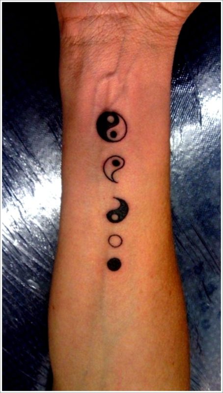 Yin Yang Tattoo Design On Wrist