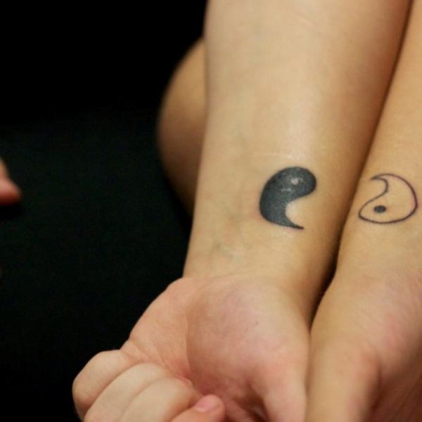 Yin Yang Wrist Tattoo