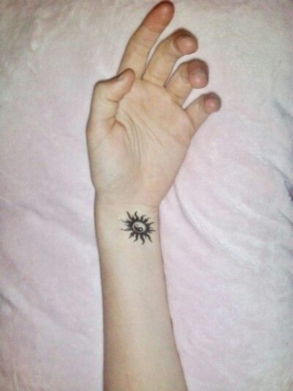 Yin yang Tattoo On Wrist